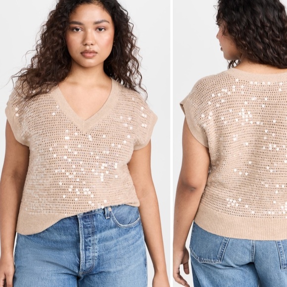 Madewell Sequin-Embellished Sweater Vest - Picture 15 of 16